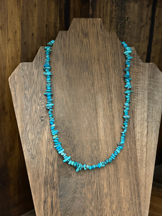 Kingman Turquoise Cluster Necklace