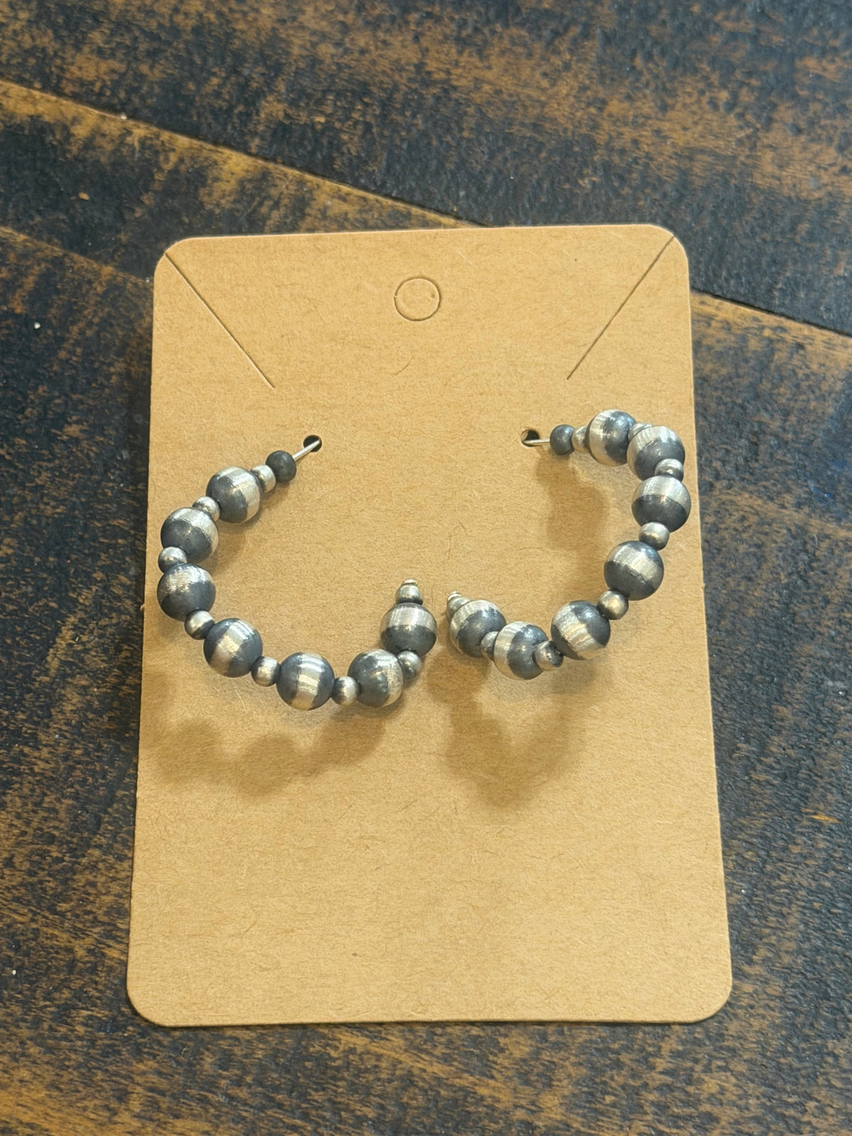 Silver Pearl Hoop Earrings