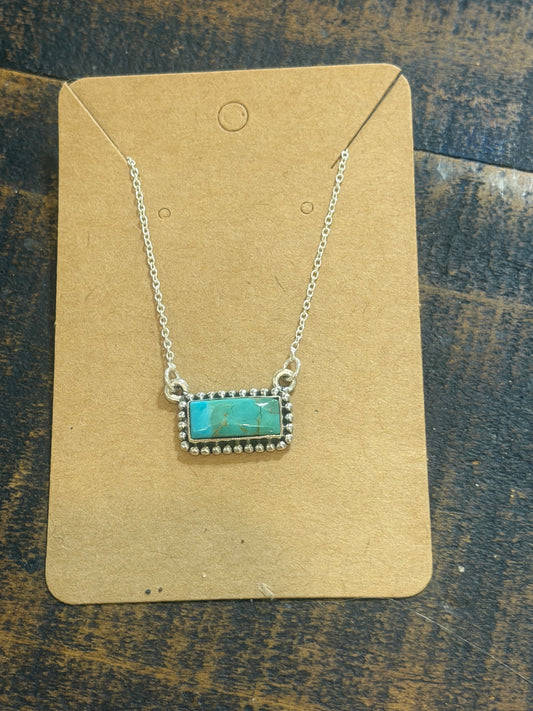 Turquoise Bar Necklace
