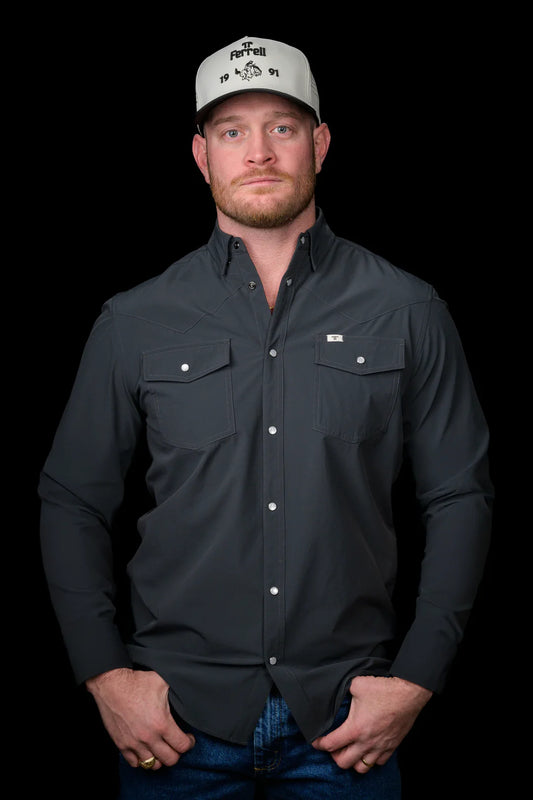 Ferrell Grey L/S Pearl Snap