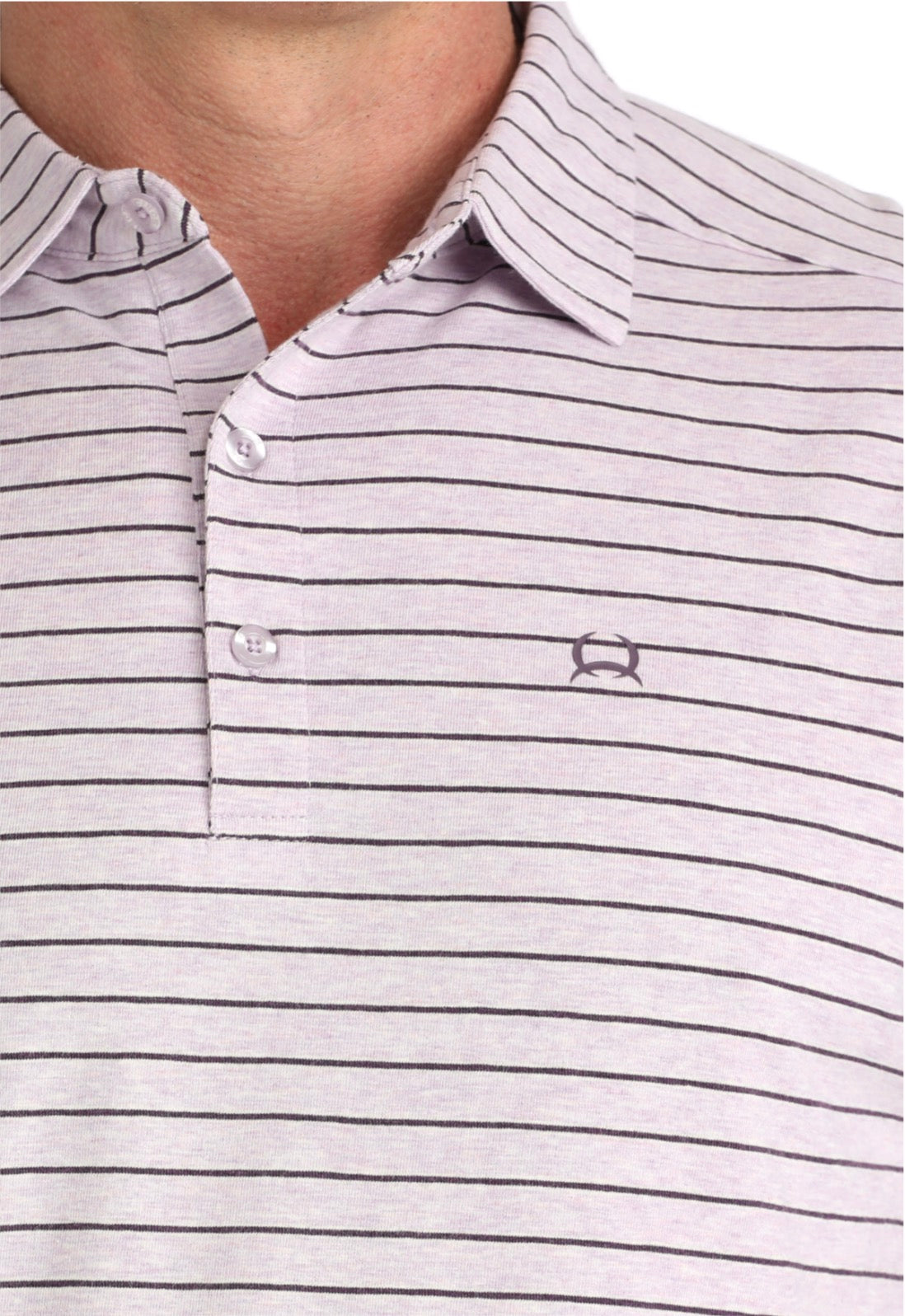 Men's Cinch Lilac Striped S/S Polo