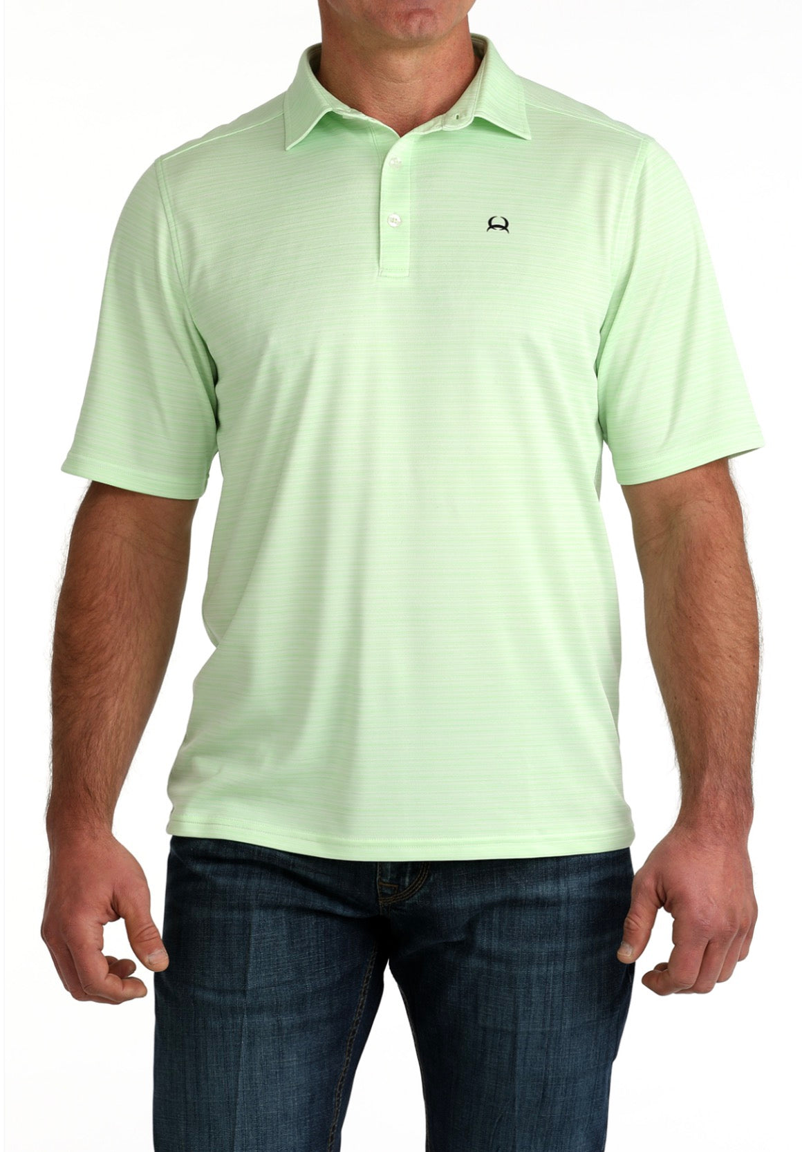 Men's Cinch S/S Green Arenaflex Polo