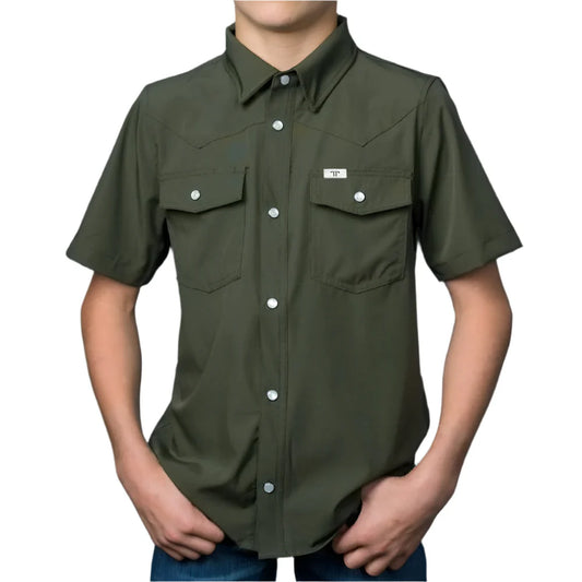Ferrel Olive Youth Snap S/S