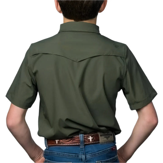 Ferrel Olive Youth Snap S/S