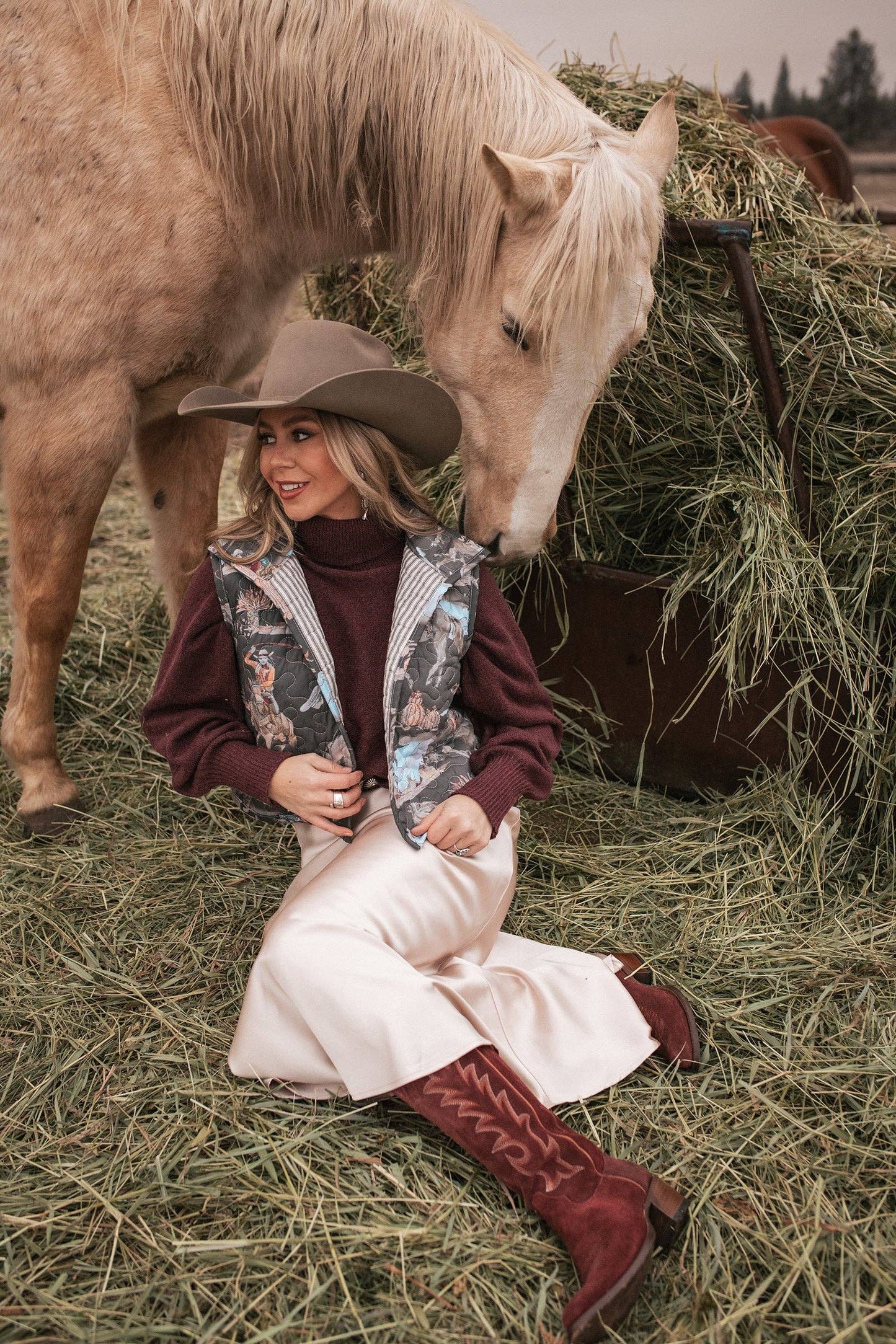 Birdie Charcoal Quilted Vest