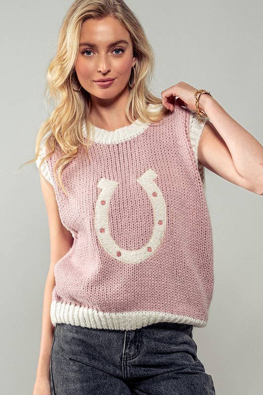 Horseshoe knitted Vest