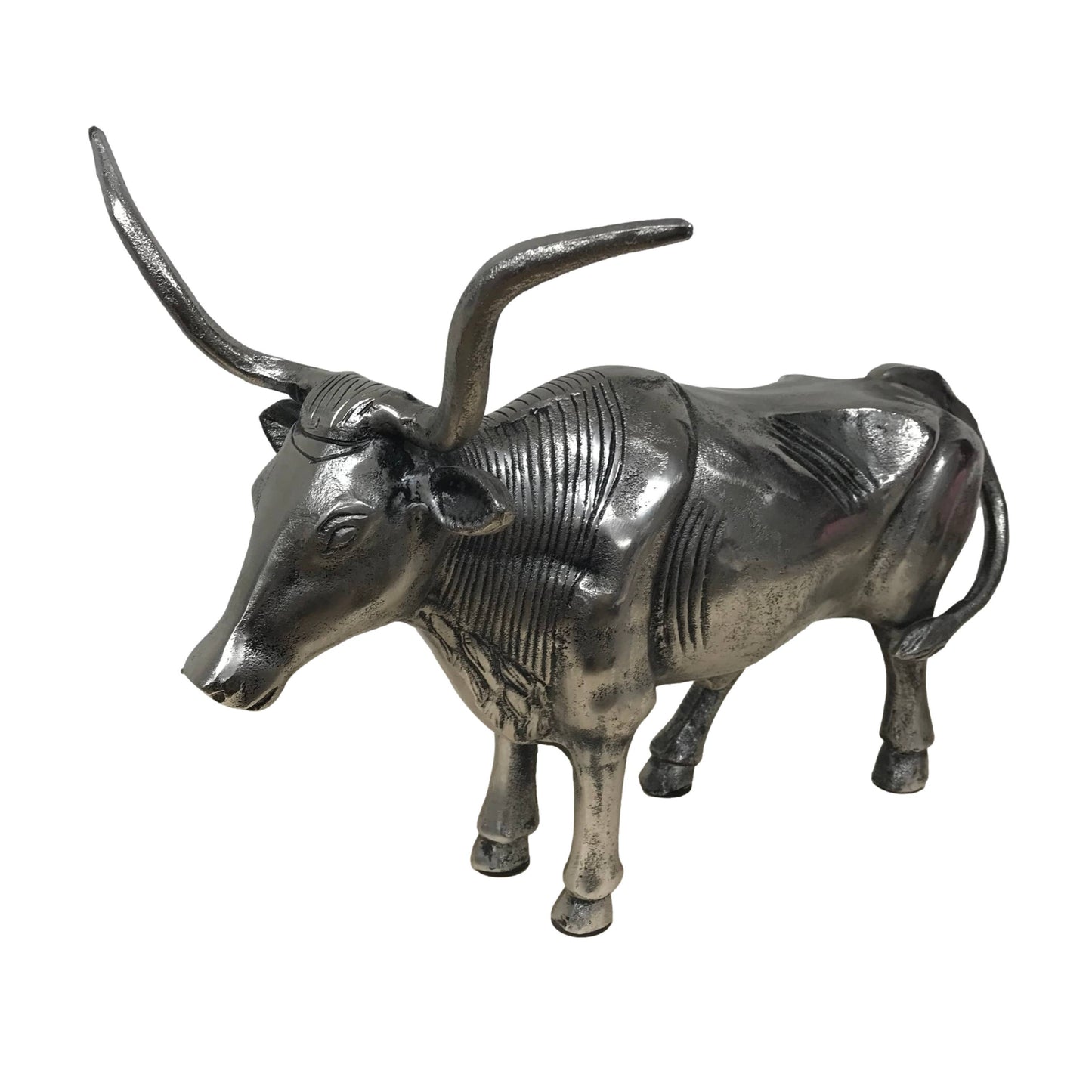 Cast Longhorn Steer Statue
