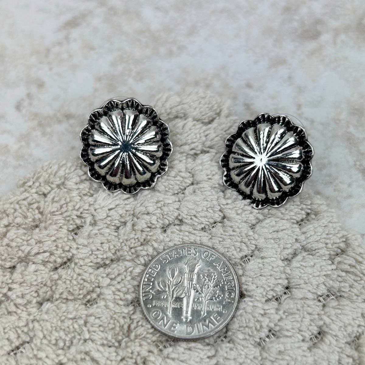 Saddle Concho Earrings